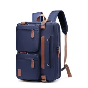 10001 Business Computer Backpack Multifunctional Simple Waterproof Nylon Travel Backpack, Size: 17.3 inch(Royal Blue)