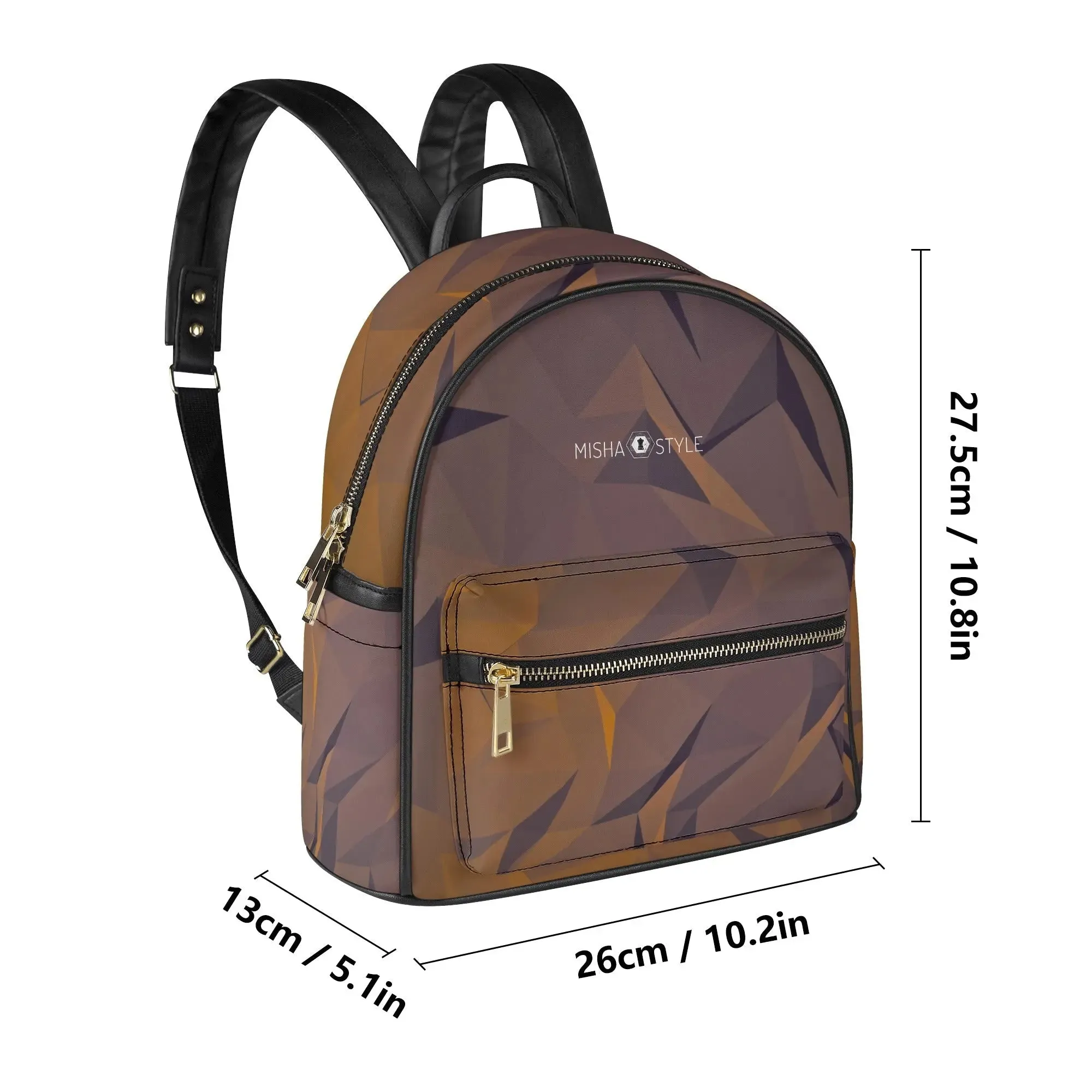 Activity Casual PU Backpack - Crystal Brown