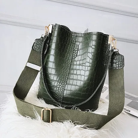 ASHORESHOP 2019 Crocodile Easy Crossbody Bag For Women Shoulder Bag