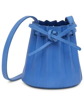 Baby Pleated Bucket Bag in Cobalto