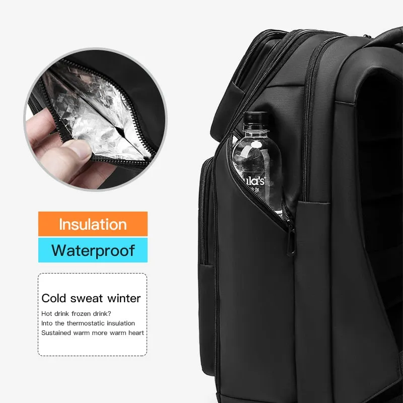 Backpack with Water Bottle Pocket for Men 15.6inch Backpacks Waterproof Travel Bag USB Charging Port