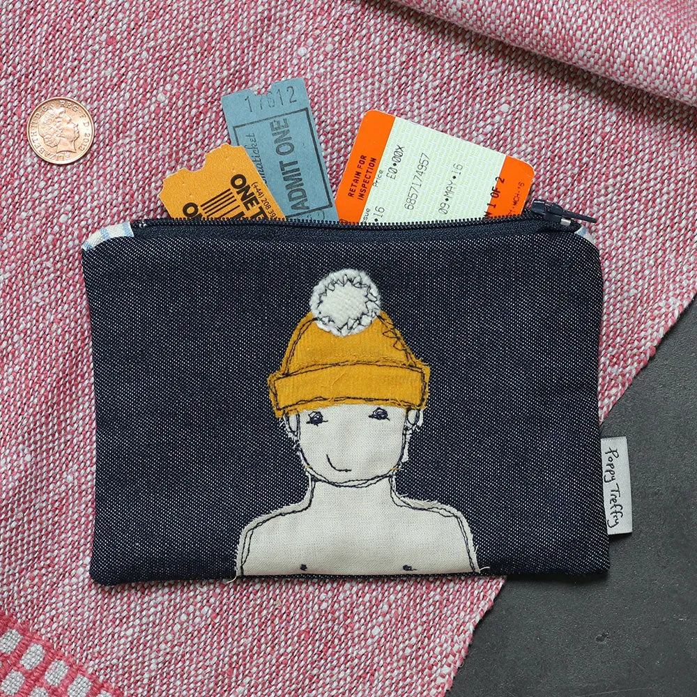 big dipper embroidered medium coin purse