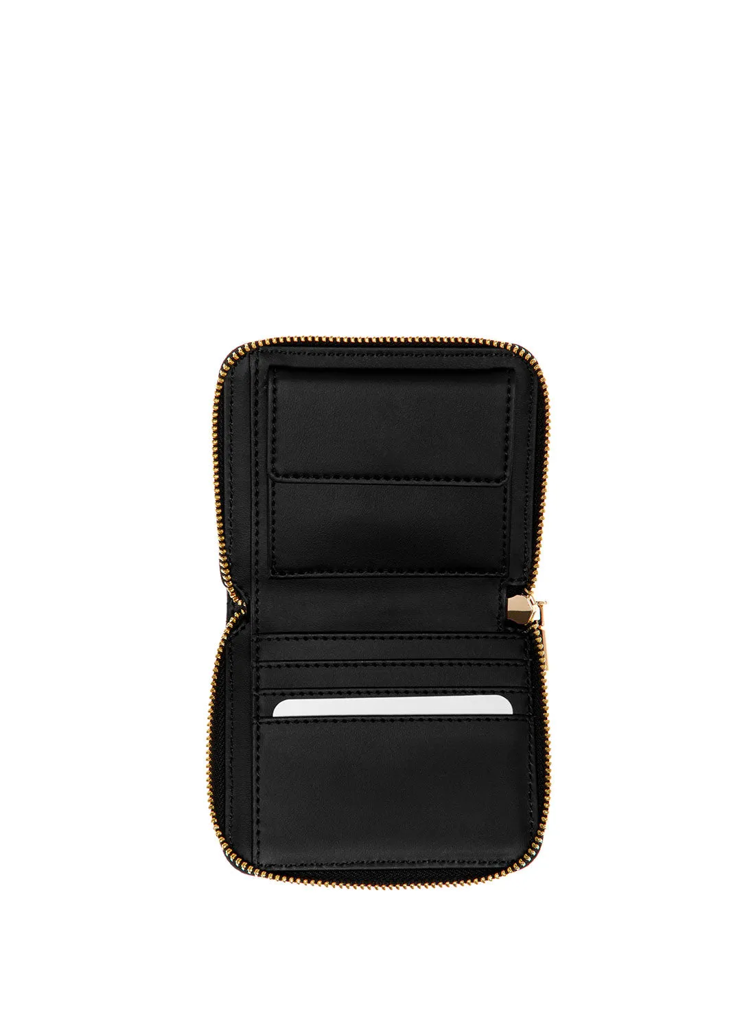 Black Logo Yarmilla Small Zip Wallet