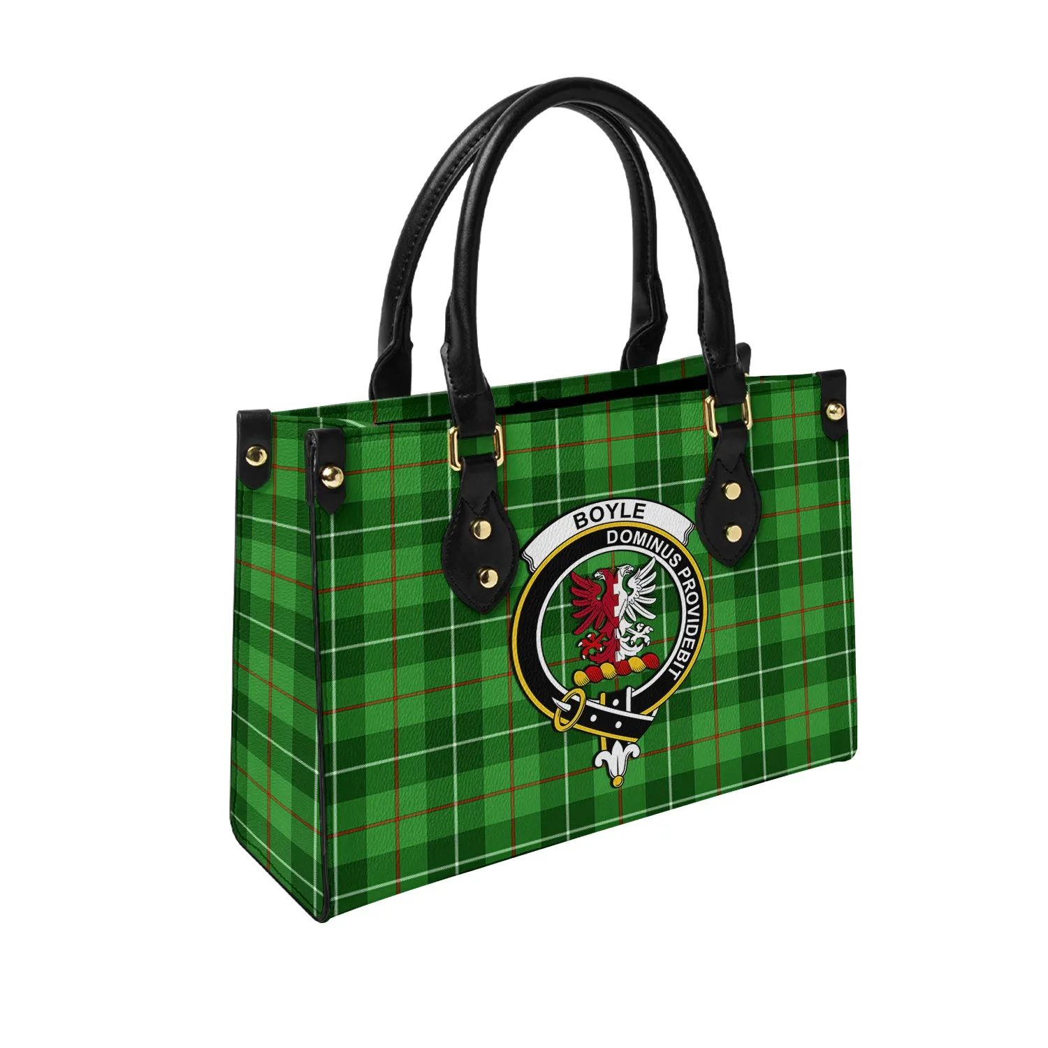 Boyle Tartan Leather Bag with Family Crest