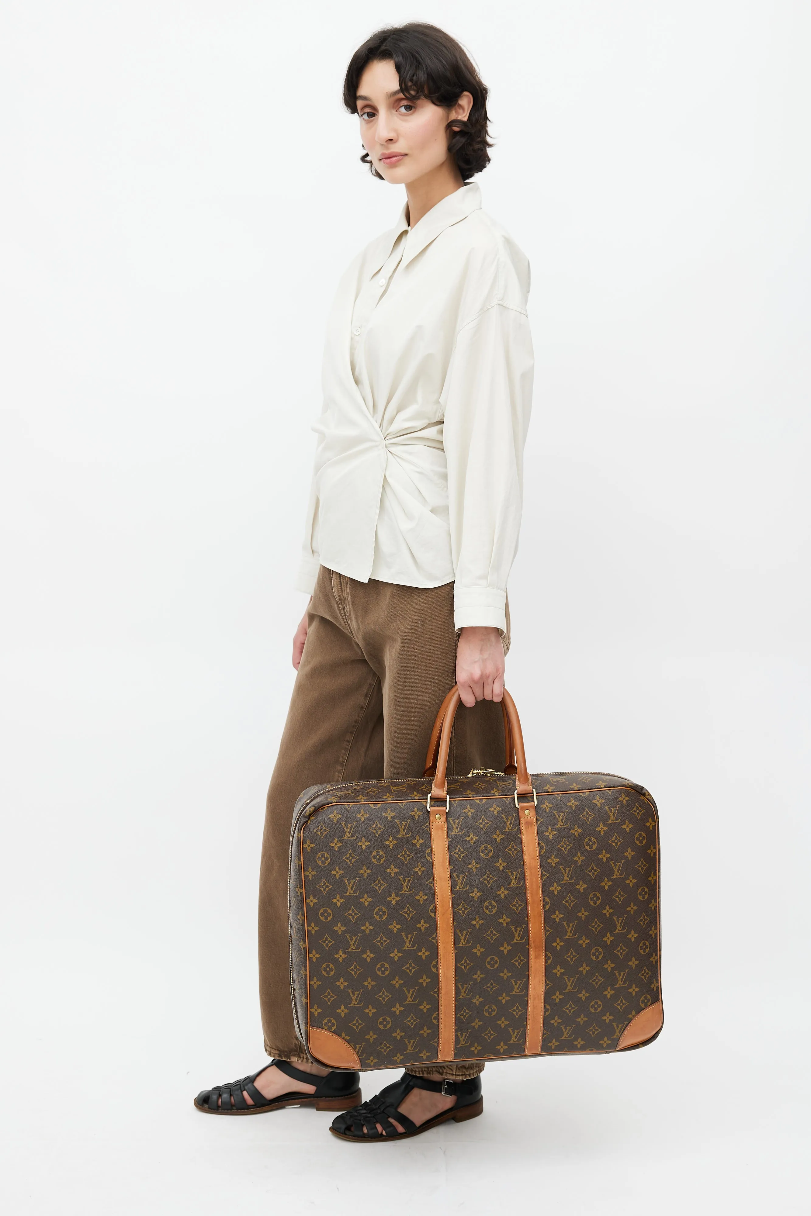 Brown Monogram Sirius 55 Luggage