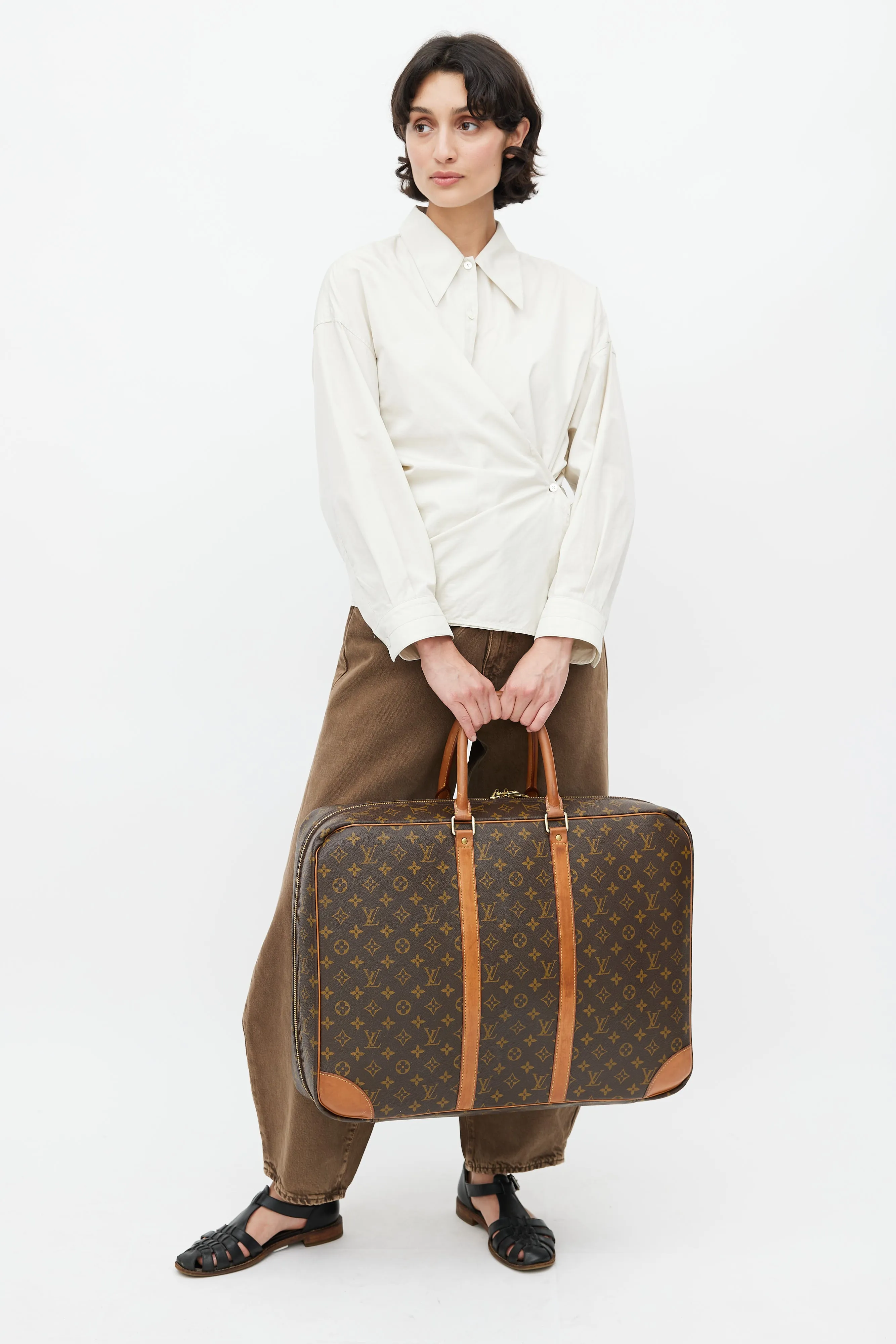 Brown Monogram Sirius 55 Luggage