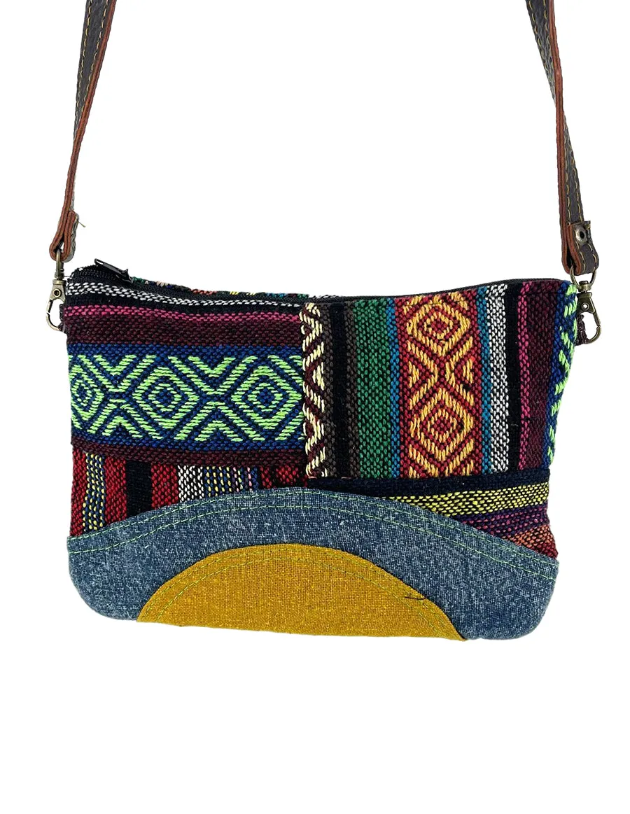 Cotton Patchwork Messenger Bag