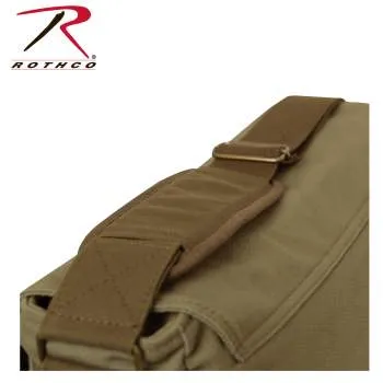 Deluxe Vintage Style Canvas Messenger Bag - Olive Drab