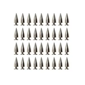 DYWISHKEY 100pcs 15mm Bullet Cone Spike and Stud Metal Screw Back for DIY Leather-Craft