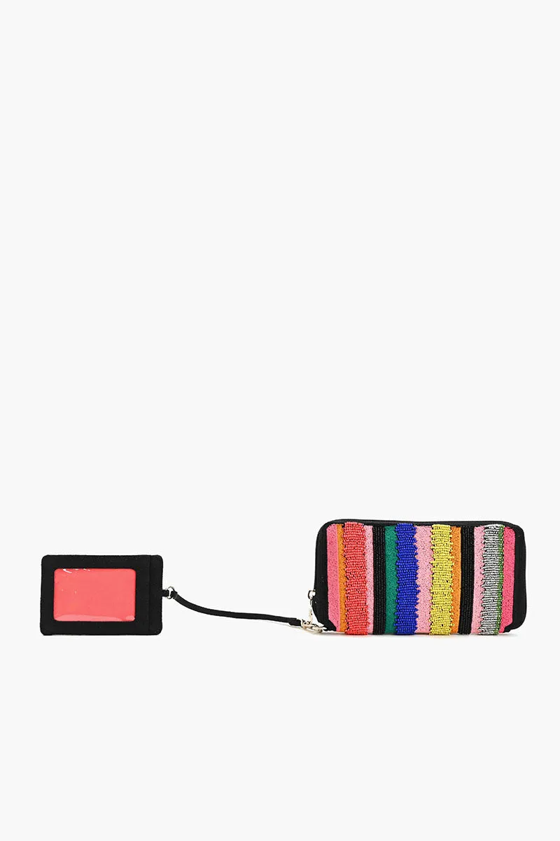 Embellished Wallet with Cardholder-Bright Stripes