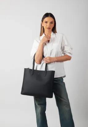 Evelyn Genuine Leather Handbag (Black)