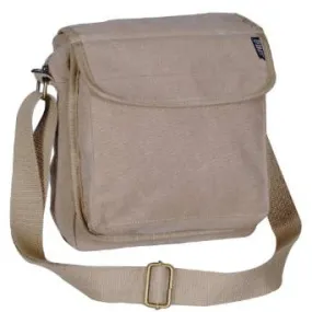 Everest Luggage Canvas Front Pocket Messenger  - Khaki