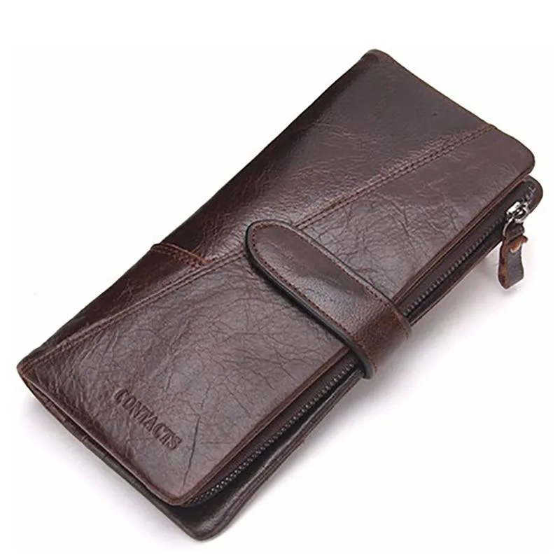 Fashionable Ladies' Genuine Leather Wallet For Coin Cell Phone Card