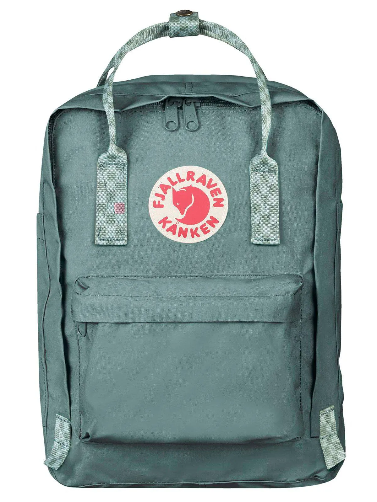 Fjallraven Kanken Laptop 13 Inch Frost Green Chess Pattern