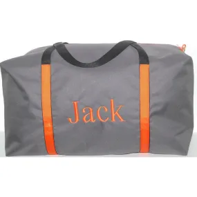 Gray with Orange Duffle