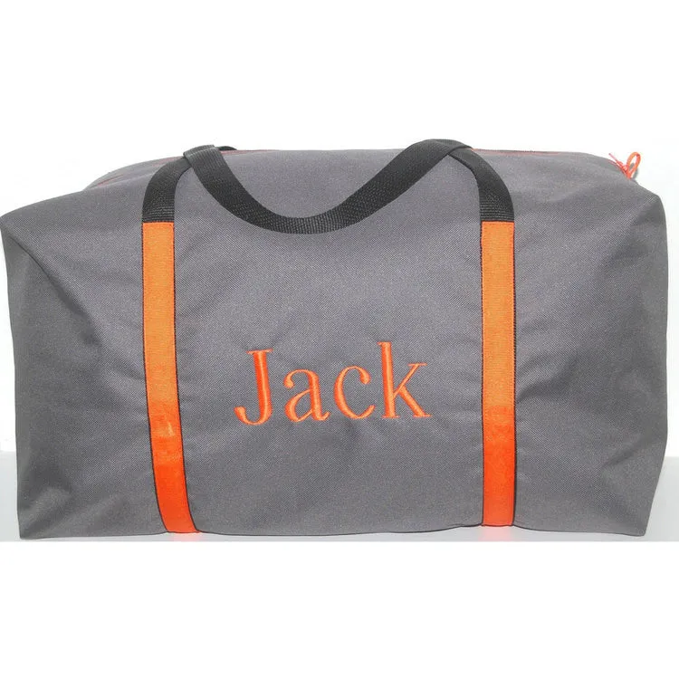 Gray with Orange Duffle