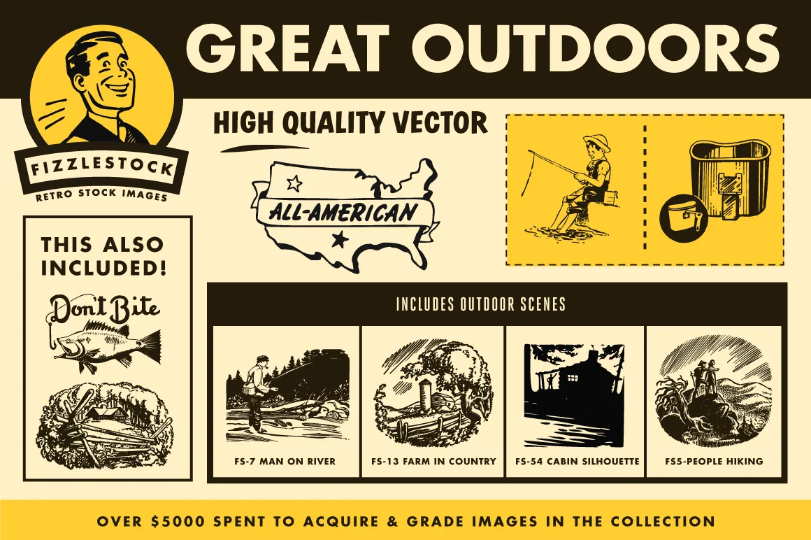 Great Outdoors | Retro Clip Art