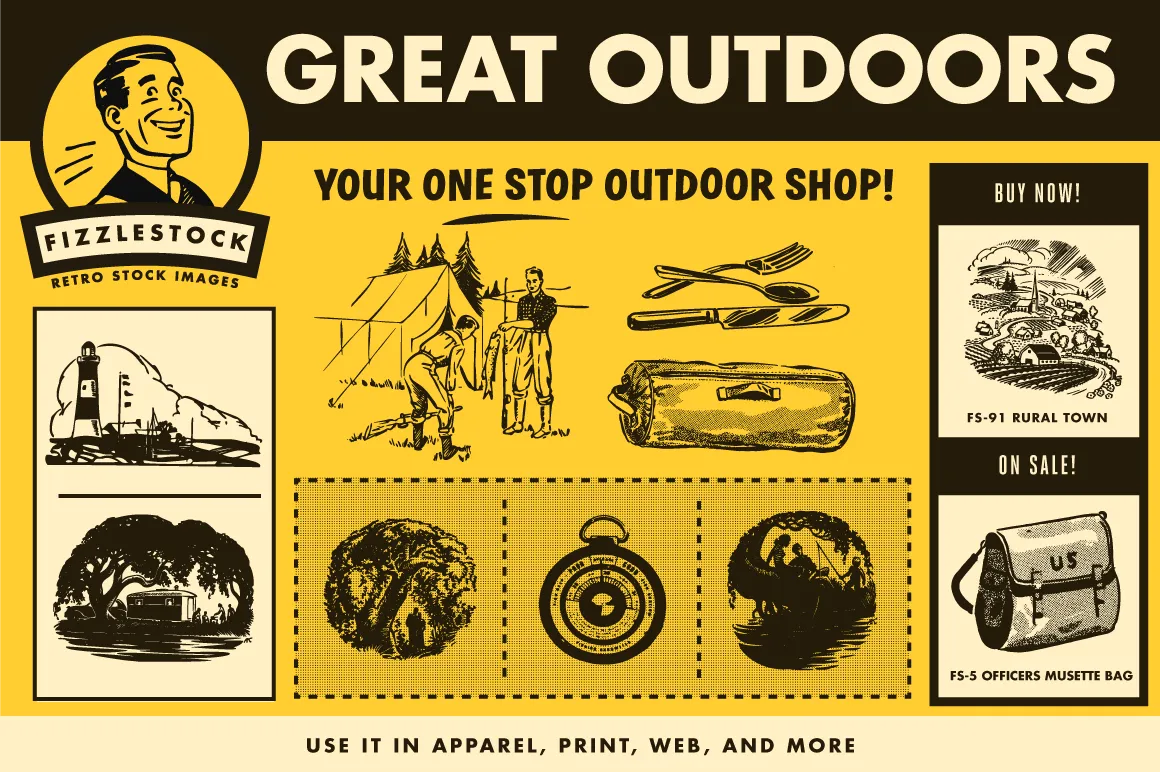 Great Outdoors | Retro Clip Art