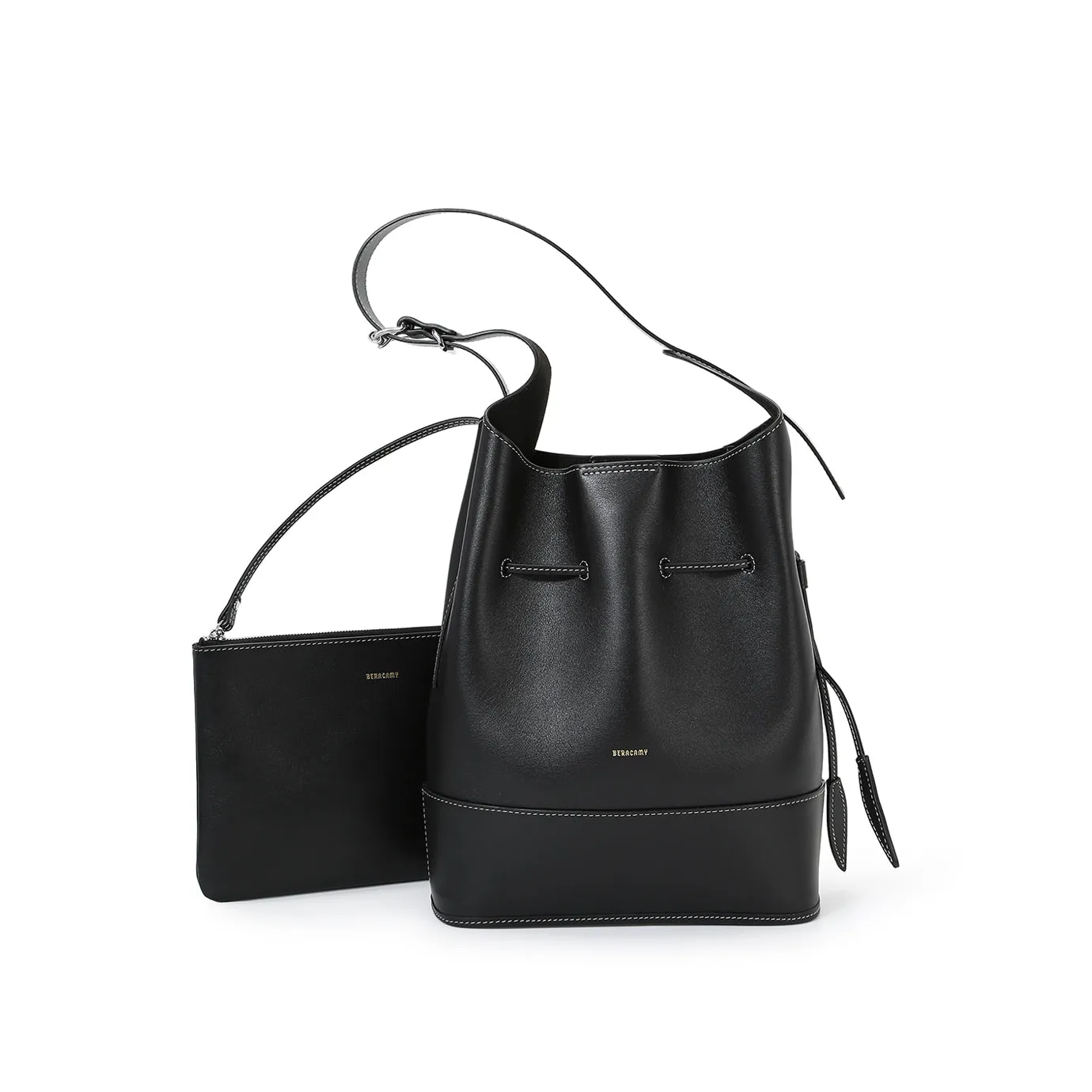 Jeremiah Flat Bucket Bag - Noir