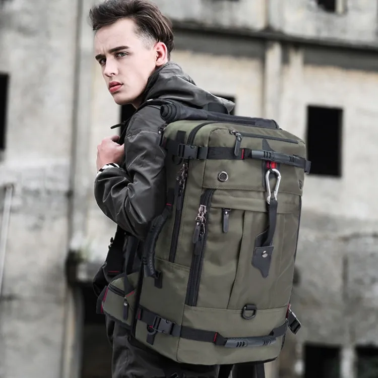 KAKA kaka2070 Oversized Version Men Oxford Cloth Waterproof Backpack Mountain Bag, Capacity: 50L(Army Green)