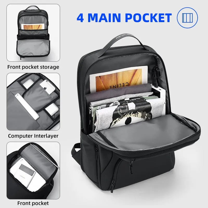 Laptop Backpack 15.6 Inch Waterproof School Backpacking USB Charging Travel Business Backpacks