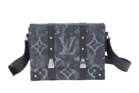 LOUIS VUITTON TRUNK MESSENGER (M57271) MONOGRAM PASTEL NOIR CANVAS WITH DUST COVER AND BOX