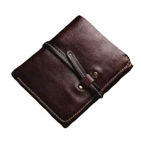 Men First Layer Cowhide Multi-card Slot Card Case Retro Bifold Short Soft Leather Coin Purse Wallet