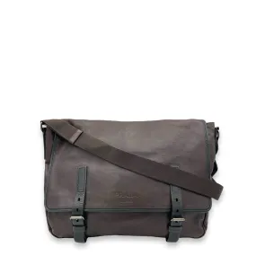 Messenger Brown in Calfskin, Silver hardware