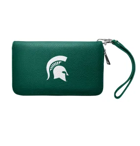 Michigan State University Zip Organizer Wallet Pebble