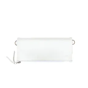 MM21231 - All Leather Envelope Wallet - White