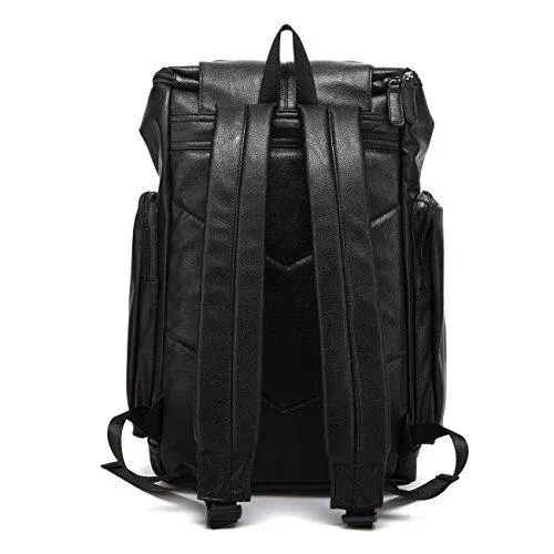 MROYALE™ Faux Leather Laptop Backpack - School, Daypack, Travel