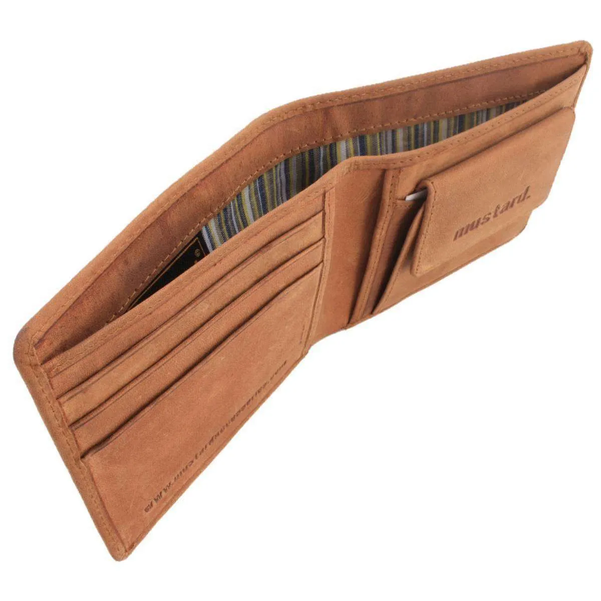 Mustard Ring Bifold and Coin Wallet - Brown