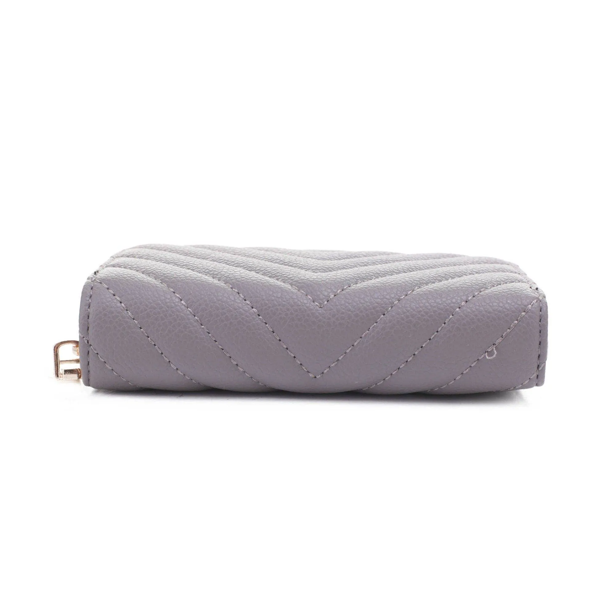 Nyla Chevron Quilted Zip Wallet