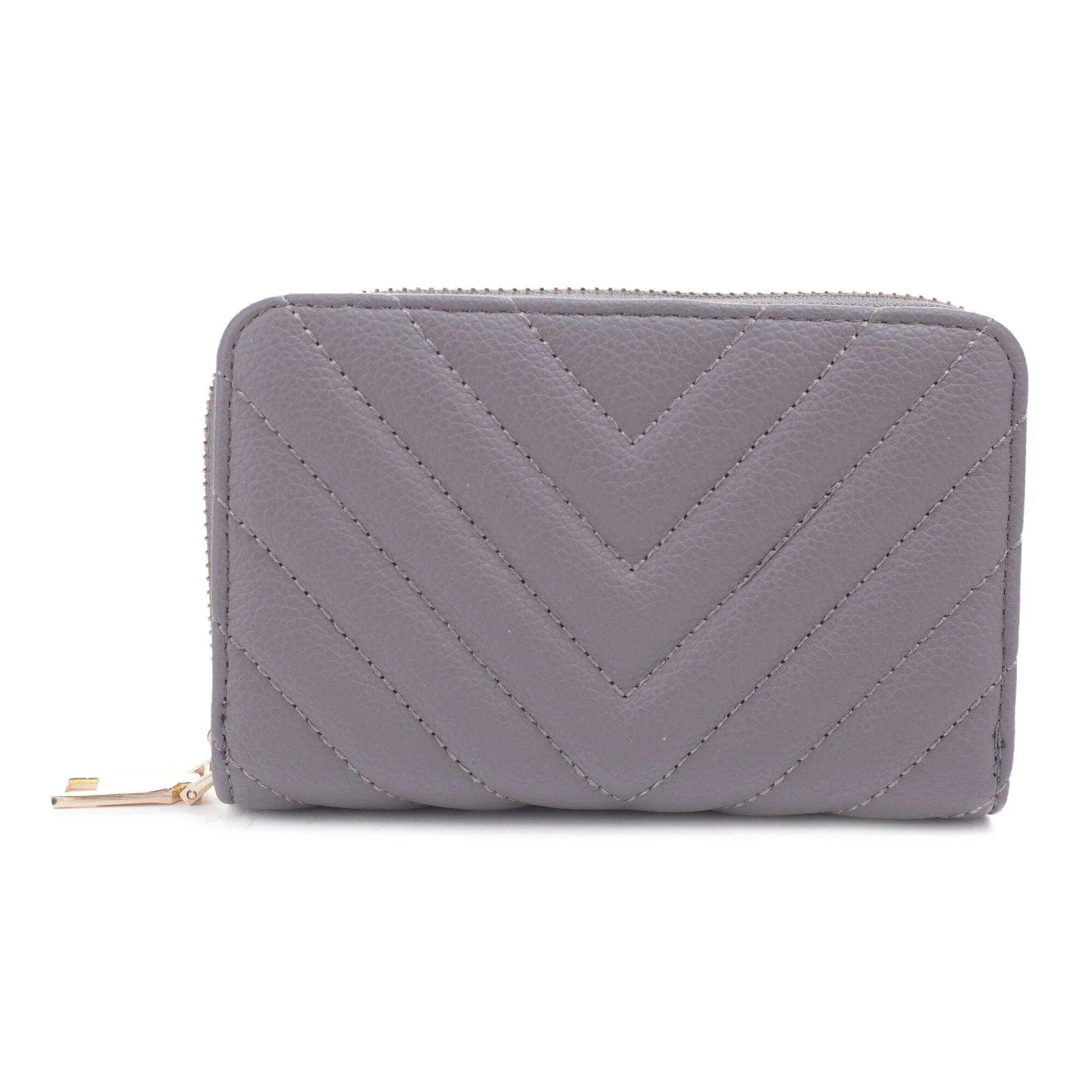 Nyla Chevron Quilted Zip Wallet