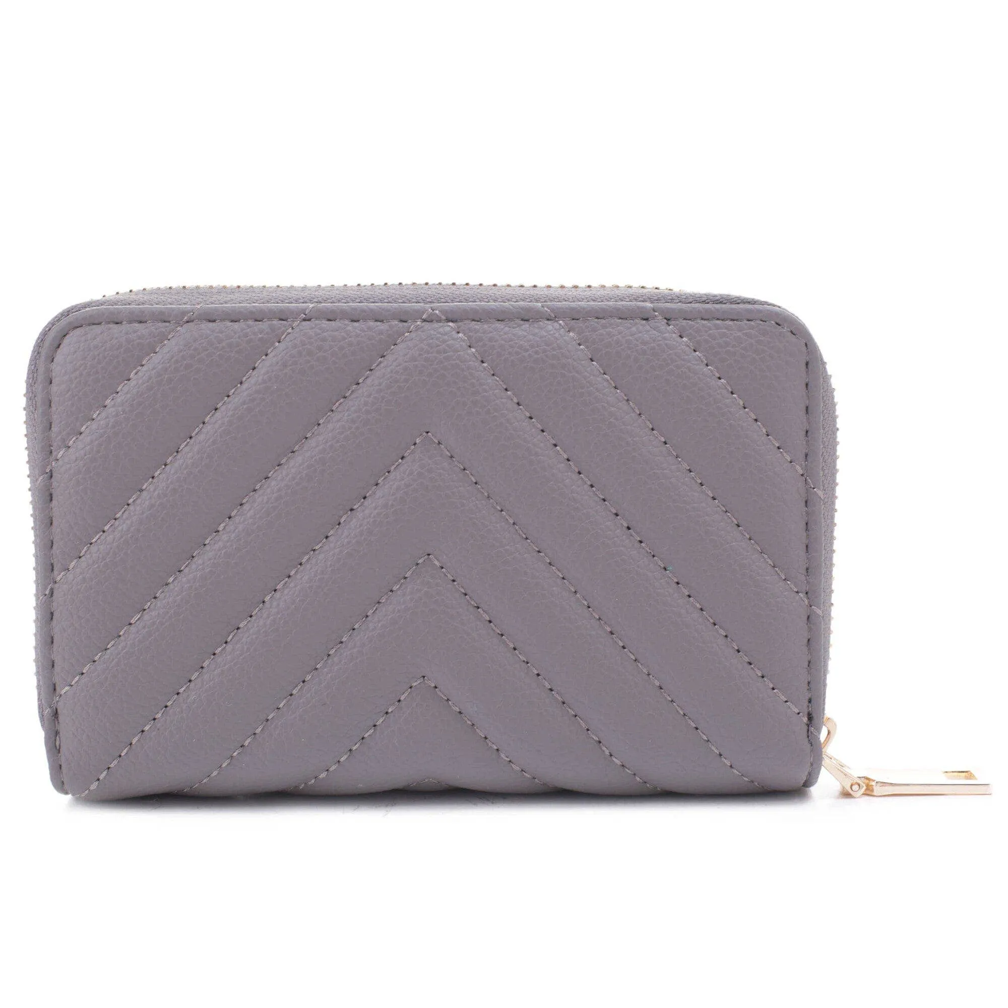 Nyla Chevron Quilted Zip Wallet