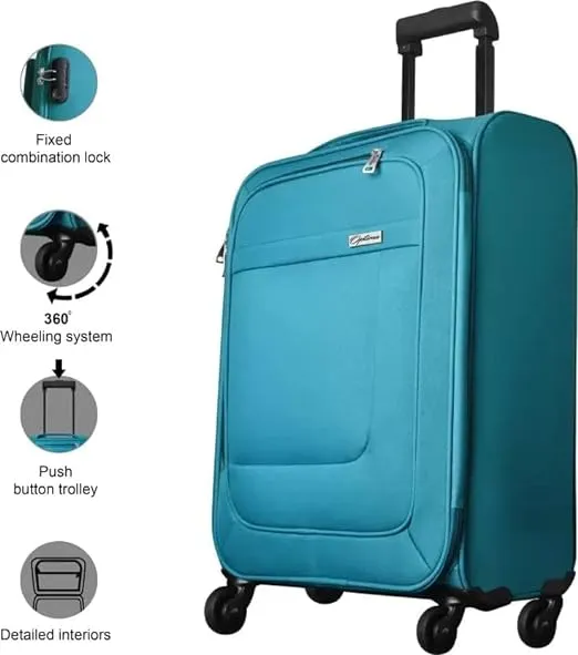 OPTIMA Prion Softside Expandable Roller Luggage (28 inch Colour -T.Blue)