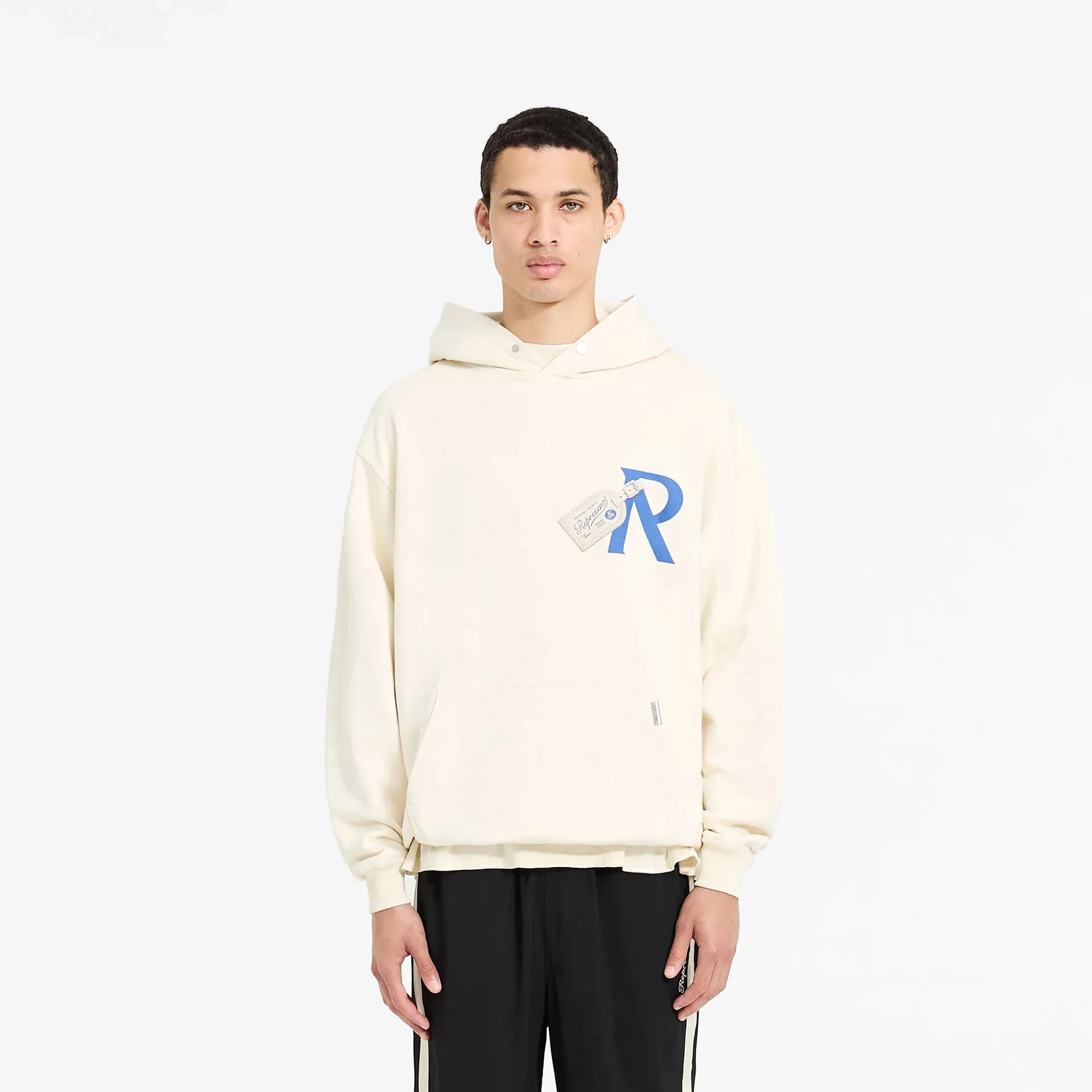 REPRESENT Luggage Tag Hoodie Antique White