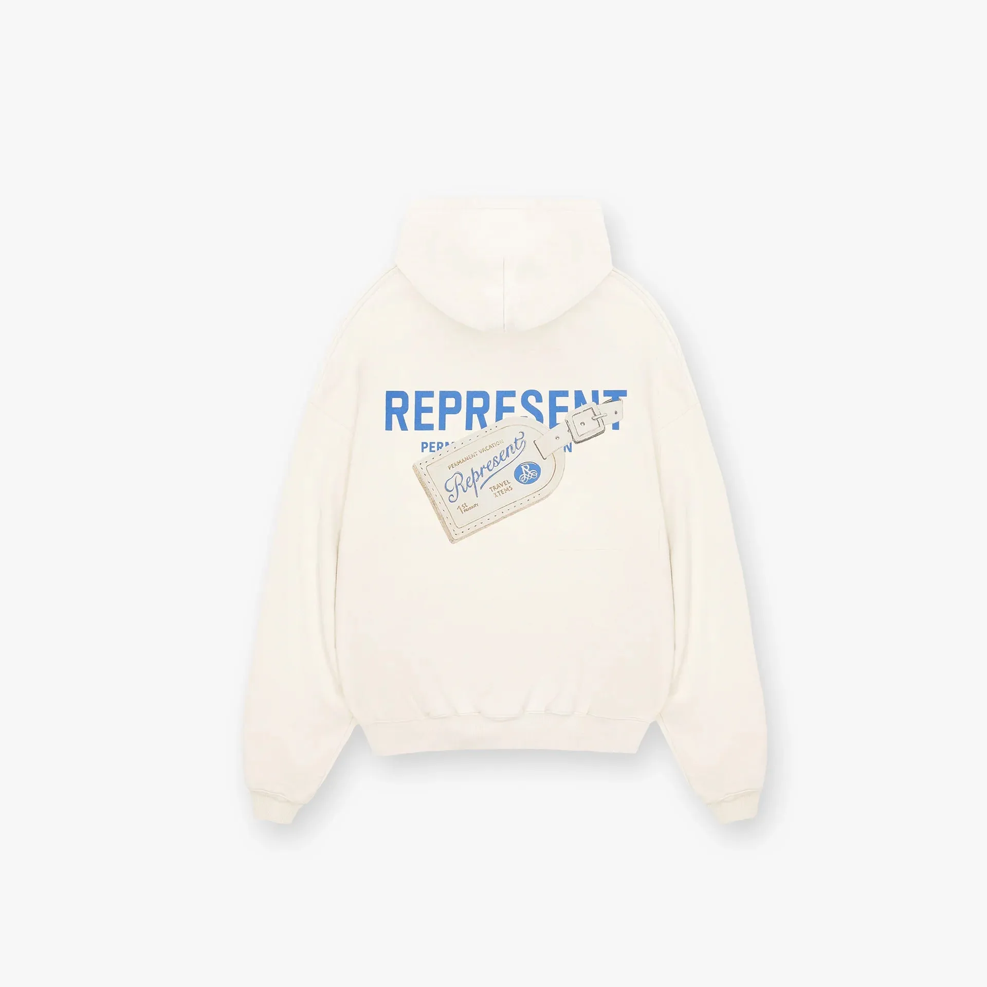 REPRESENT Luggage Tag Hoodie Antique White