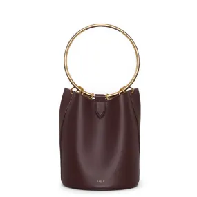 Ring Bucket Bag Large Calf, Chocolate