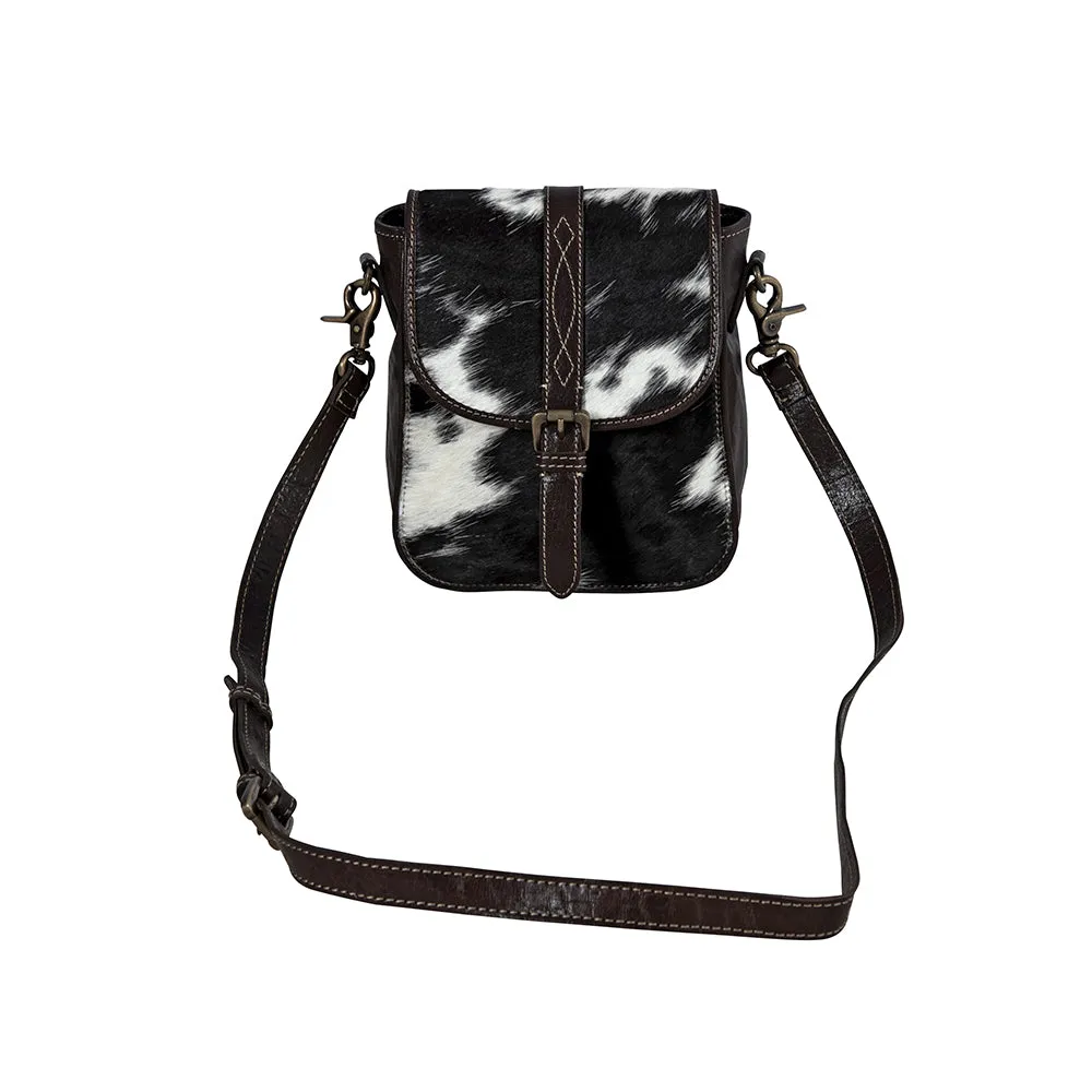 Santa Mesa Leather & Hairon Bag In Dark Hair-on Hide