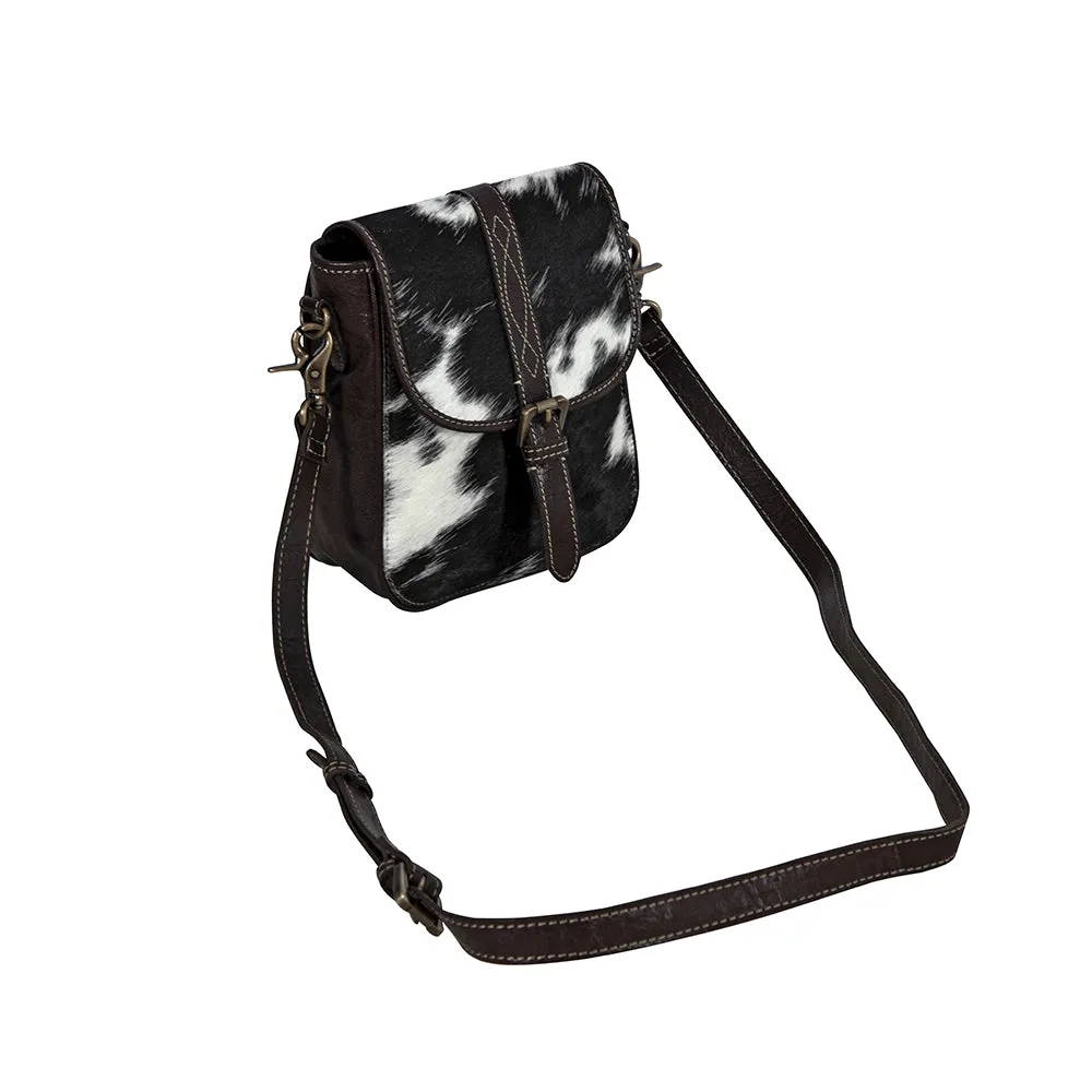 Santa Mesa Leather & Hairon Bag In Dark Hair-on Hide