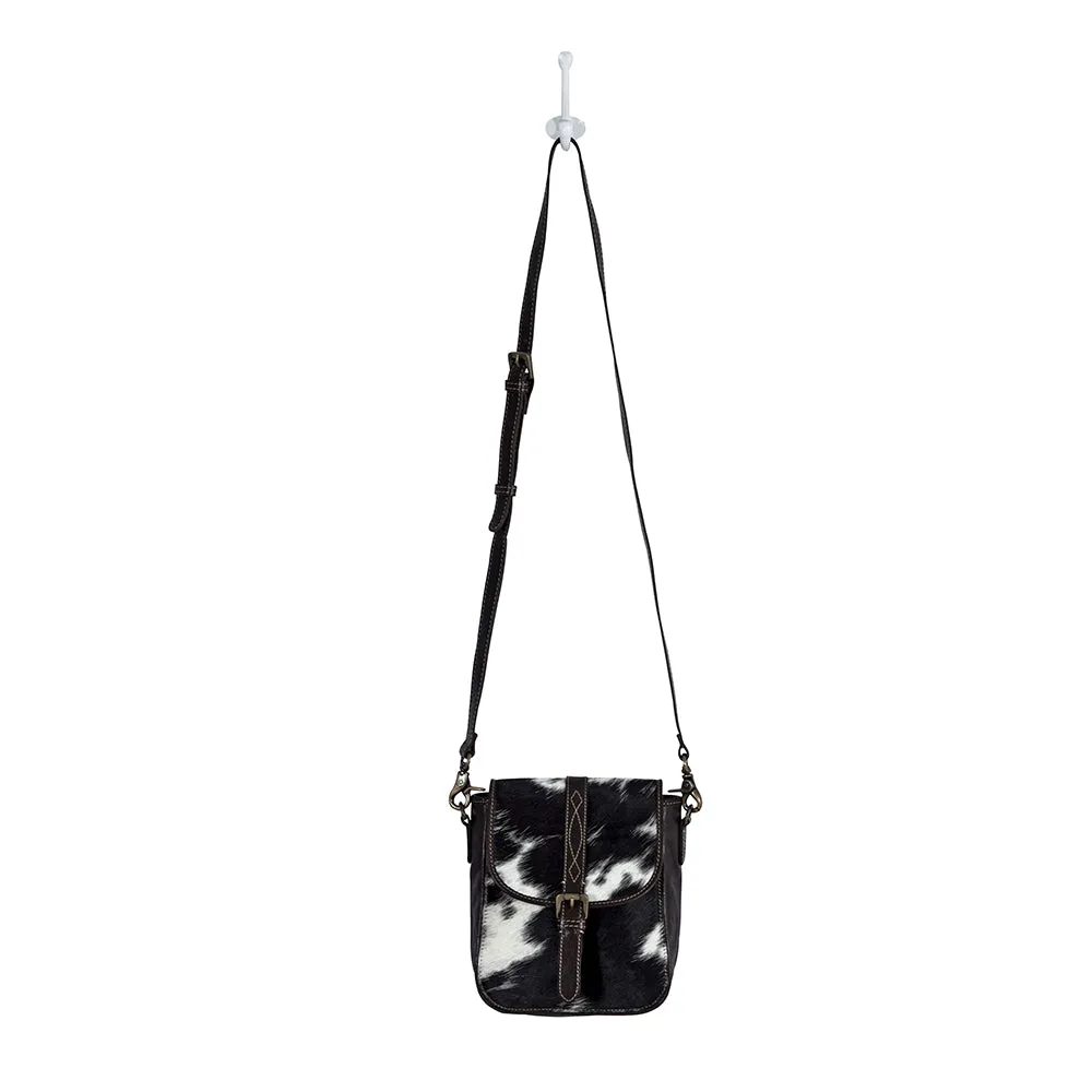 Santa Mesa Leather & Hairon Bag In Dark Hair-on Hide