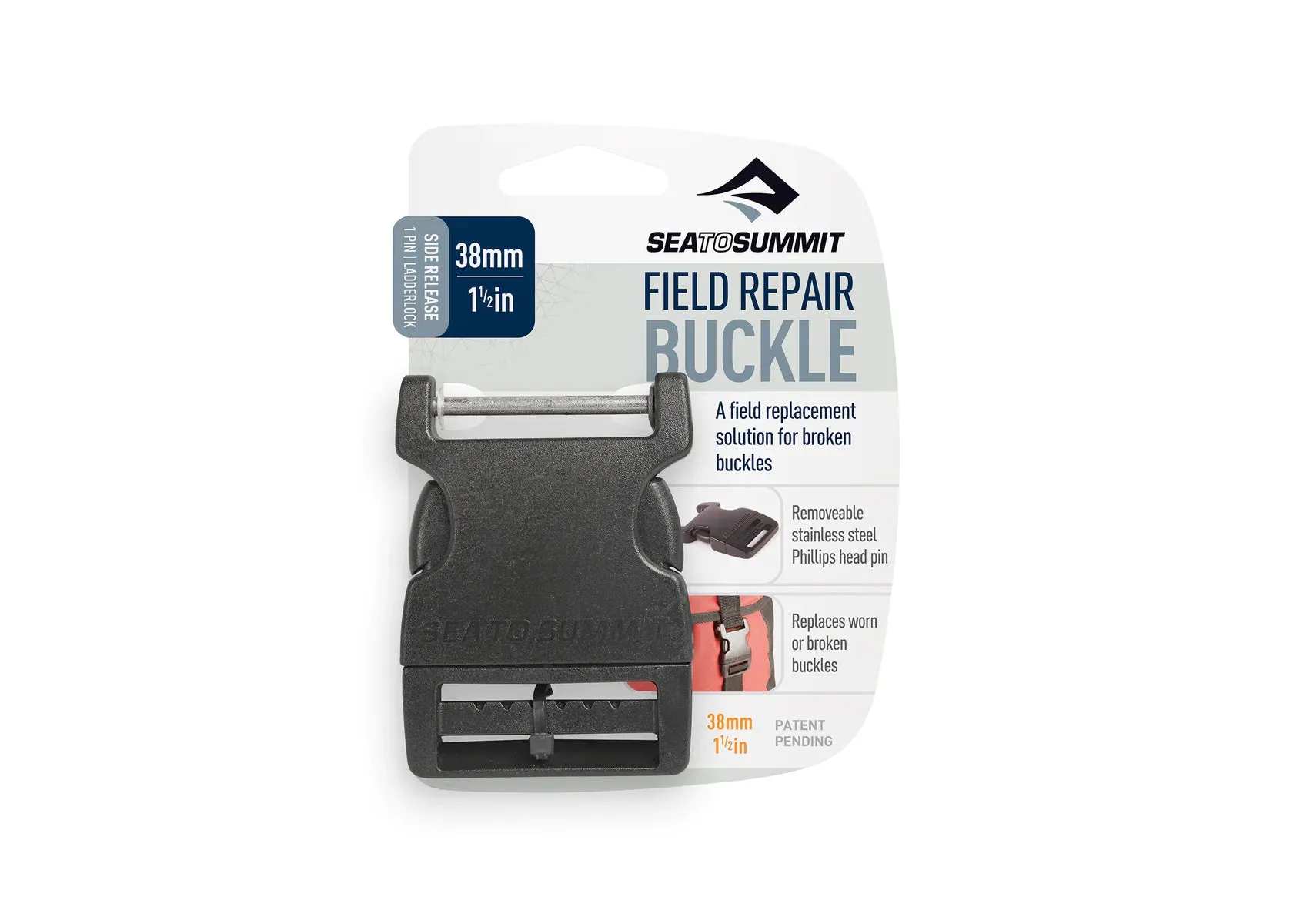 Side Release Field Repair Buckle with Removable Pin