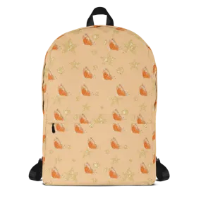 Sparkly Orange Butterflies Orange Backpack