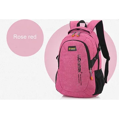 Unisex School Bag Waterproof Nylon Brand New Schoolbag Business Men Women Backpack Polyester Bag Shoulder Bags Computer Packsack