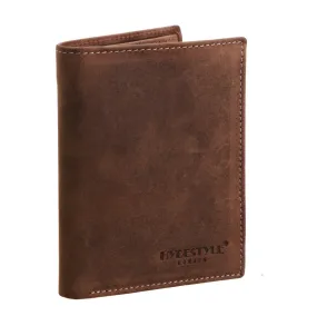 Venator distressed leather 10 card vertical  wallet #GW60