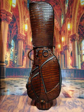 Vintage Brown Nile Crocodile Belly Leather Golf Bags ,Golf Sets , Golf Cart Bags  & Golf Stand Bags