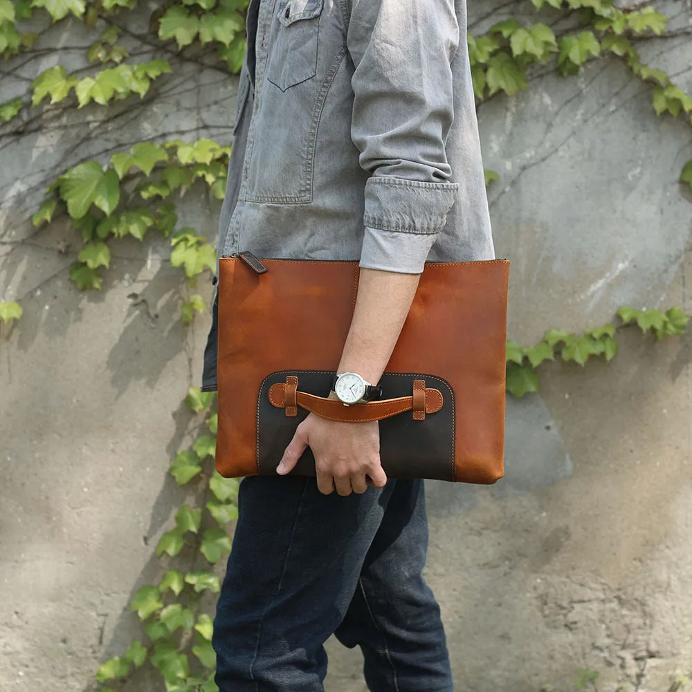 Vintage Roomy Storage Leather Laptop Bags S108