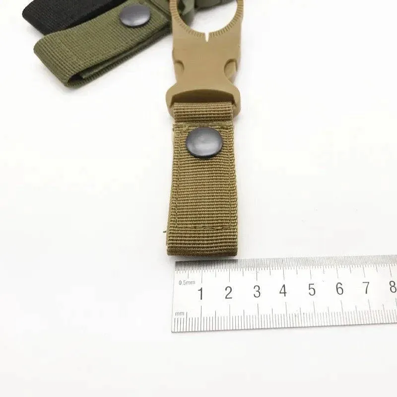 Webbing Buckle Hook Water Bottle Holder Clip Outdoor Military Nylon EDC Climb Carabiner Belt Backpack Hanger Camp