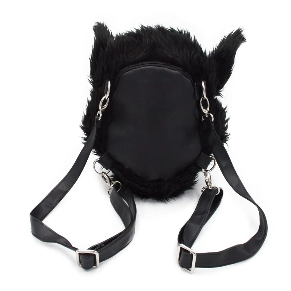 Wolf Head Plush Purse Bag or Backpack